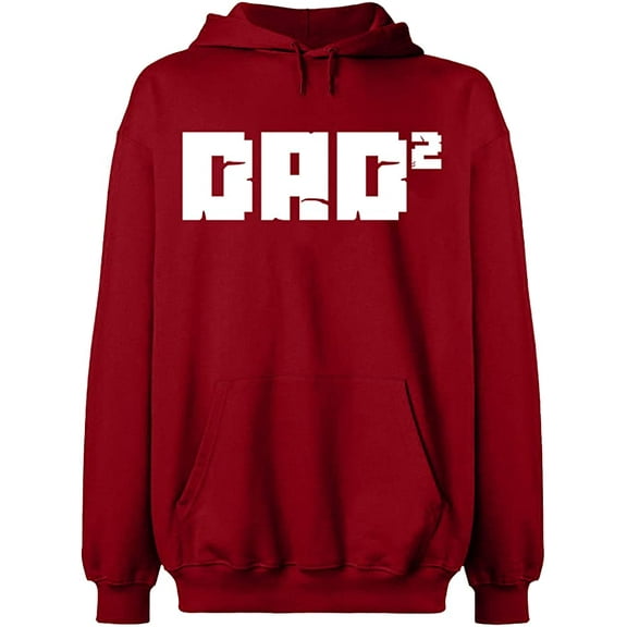 Unisex Hoodie Sweatshirt, Dad Square, Slim Fit, Long Sleeve Sweater - Antiquee Cherry Small