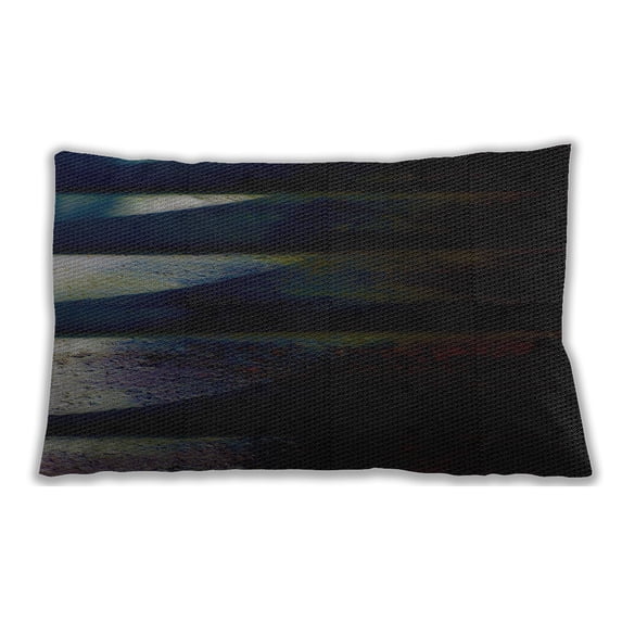 Ahgly Company Outdoor Rectangular Patterned Lumbar Throw Pillow, 13 inch by 19 inch