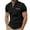 A-Black79, variant on XIAONU Men's Short-Sleeve Mandarin Collar Polo Shirt Plaid-Accent Pocketed Top Stylish Daily Office Weekend Casual Wear