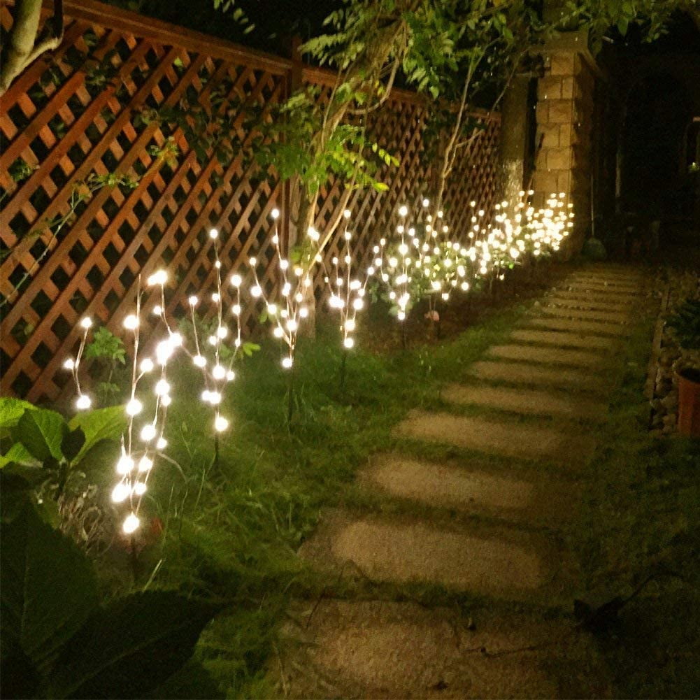 3PK 30" Brown Lighted Twig Branches Pathway Light 60 LED Warm White Bulbs for Outdoor and Indoor