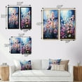 thumbnail image 4 of Designart "Coral Blue Orchids landscape Pointillism Dot" Orchids Framed Wall Art Set Of 2 - Coral Floral Gallery Wall Frame Set For Home Decor, 4 of 7