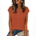 thumbnail image 3 of Yievot Womens Summer Tops Button Short Sleeve Henley Shirts Casual Business Work Blouses, 3 of 6