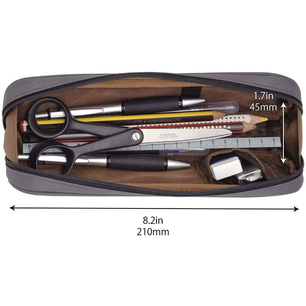 LIHIT LAB Pen Case, 9.4 x 1.8 x 3 inches, Orange (A7552-4)