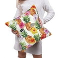 thumbnail image 6 of Bingfone Hawaiian Pineappl Linen Throw Pillow Covers Cushion Case Pocket Button Vintage Farmhouse Pillowcase for Sofa Couch Bed 16"x16", 6 of 9