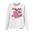 thumbnail image 3 of Cxenplz Women's Breast Cancer Awareness T-Shirts Cute Pink Ribbon Graphic Print Tees Tops Fall Casual Long Sleeve Crew Neck Dressy Shirts, 3 of 4