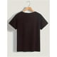 thumbnail image 2 of Camiseta de manga corta con cuello redondo y estampado de corazón y rosa para mujer, estilo casual, de verano, para adultos, hombres, mujeres, adolescentes, jóvenes., 2 of 6