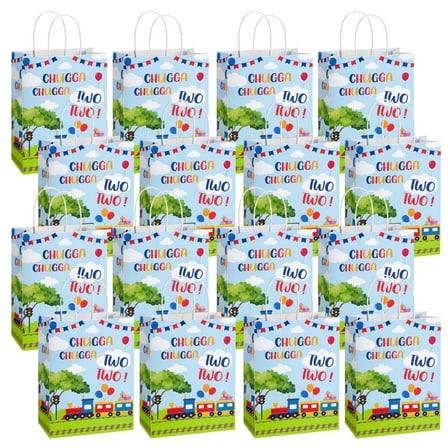 16Pcs Chugga two Party Favor Bags - Party Bags, Birthday Bags with Handles, chugga Goodie Bag for Girls Gift Party Favor Decoratio