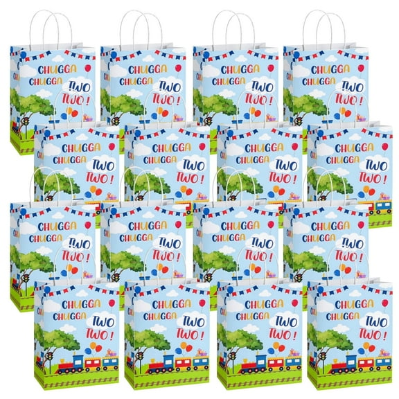 16Pcs Chugga two Party Favor Bags - Party Bags, Birthday Bags with Handles, chugga Goodie Bag for Girls Gift Party Favor Decoratio