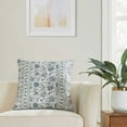 thumbnail image 2 of Better Homes & Gardens 20" x 20" Blue Block Print Floral Reversible Cotton Decorative Pillow, 2 of 10
