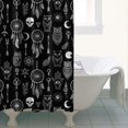 thumbnail image 4 of Black White Gothic Dreamcatcher Owl Skull Pattern Shower Curtain 36"x72" ,Bathroom Decorative Shower Curtains Set with 12 Hooks,Modern Waterproof Washable Shower Curtain, 4 of 6