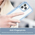 thumbnail image 3 of Case for iPhone 14 Pro Max Case Slim Dropproof [Defend from Drop/Scratch/Slip/Fingerprint] Clear Acrylic Hard Back Soft TPU Bumper Hybrid Phone Cover for iPhone 14 Pro Max-Blue, 3 of 16
