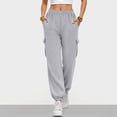 thumbnail image 5 of vigerkar Womens Cargo Sweatpants Oversized Joggers Baggy Athletic Pants with Pockets (Light Gray, XXL), 5 of 7