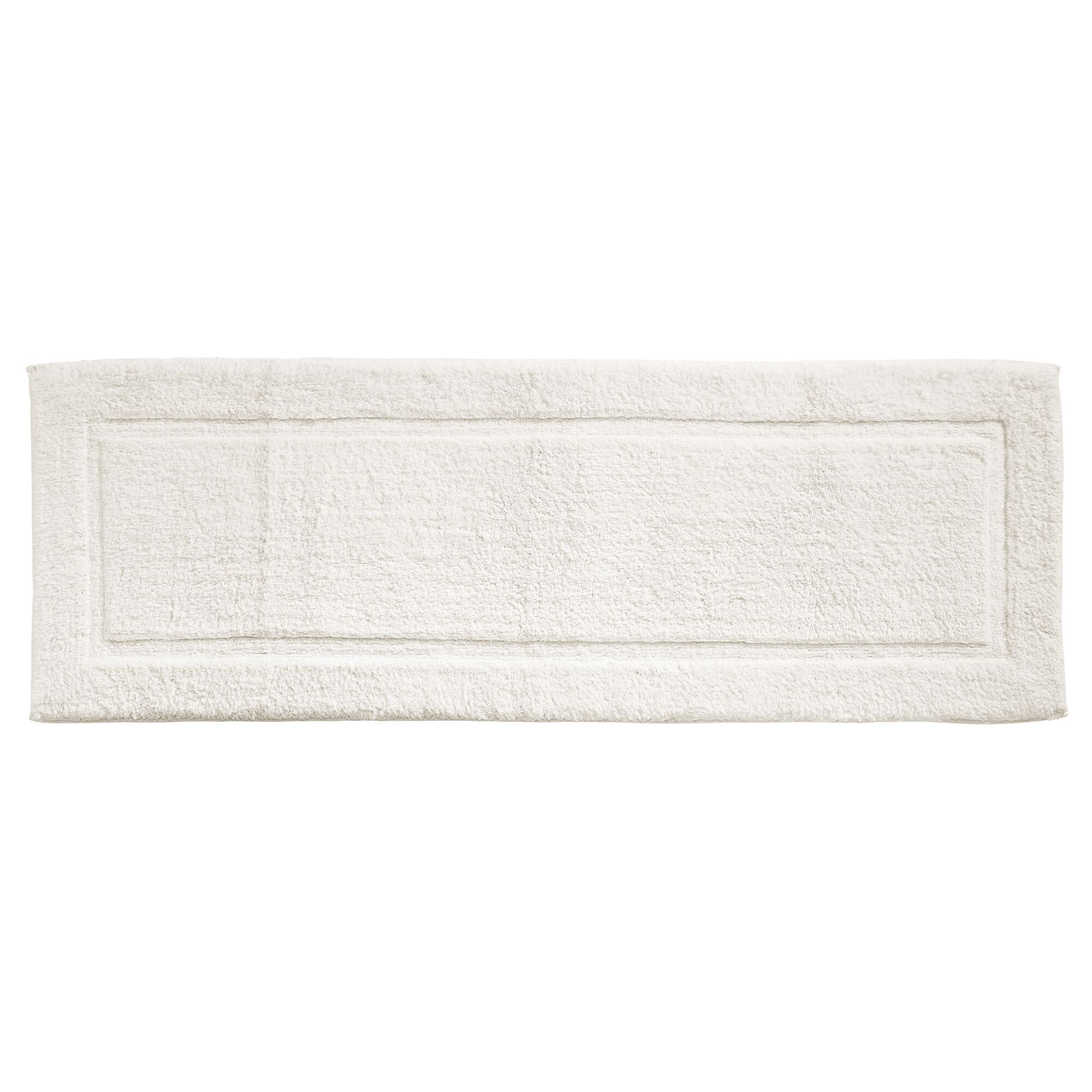 mDesign Bathroom 100% Cotton Rectangle Rug, Long Runner, 60" x 21", Natural/Tan