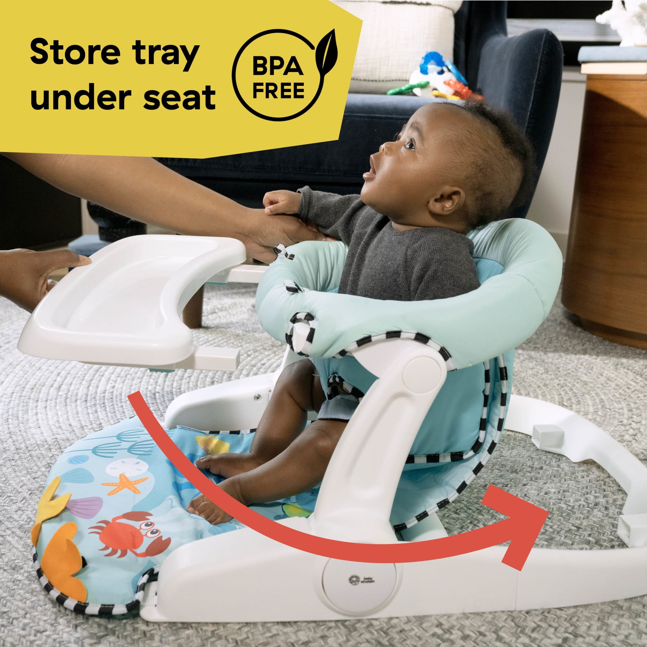 Sea of Support 2-in-1 Sit Up Floor Seat, Ages 4+ Months