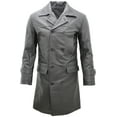 thumbnail image 2 of Mens 3/4-Length Cowhide Leather Peacoat-Edmonton in Black, 2 of 6