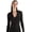 BLACK, variant on Women's Cropped Athletic Jacket - Lightweight Full Zip Running Coat with Self-Locking Zipper for Yoga & Running Blue M