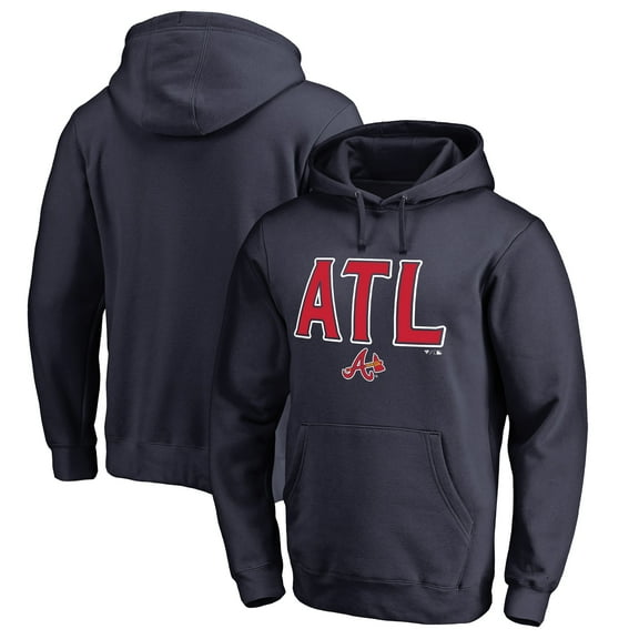 Men's Navy Atlanta Braves ATL Hometown Pullover Hoodie