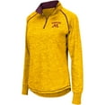 thumbnail image 2 of Women's Colosseum Gold Minnesota Golden Gophers Bikram Raglan Quarter-Zip Top, 2 of 3