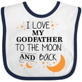 thumbnail image 3 of Inktastic I Love My Godfather to the Moon and Back Boys or Girls Baby Bib, 3 of 4