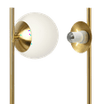 thumbnail image 2 of Witaxima Ethereal Modern Small Brass Metal Table Lamp with White Glass Globe Shade, Elegant Desk Lamp 22"H for Living Room & Office, Gold & White, 2 of 9