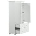 thumbnail image 5 of Resenkos Storage Cabinet,Kitchen,Pantry Cabinet,Tall Storage Cabinet with Three Drawers for Bathroom/Office, White, 5 of 13