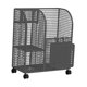 thumbnail image 1 of Organizador de equipos de fitness con ruedas giratorias, soportes para pesas y alfombrilla multifuncional. Negro, 1 of 7