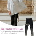 thumbnail image 4 of Yoga Pants High Waist Elastic Pants for Sports 1Pcs Women Black Polyester, 4 of 4
