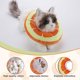 thumbnail image 3 of Collar de recuperación de gato ajustable, collar de cono de gato suave, almohada de donut de gato, naranja lindo Feliz Sencillez, 3 of 4
