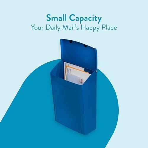 2681BE Marina Wall Mount Mailbox, C1, Blue