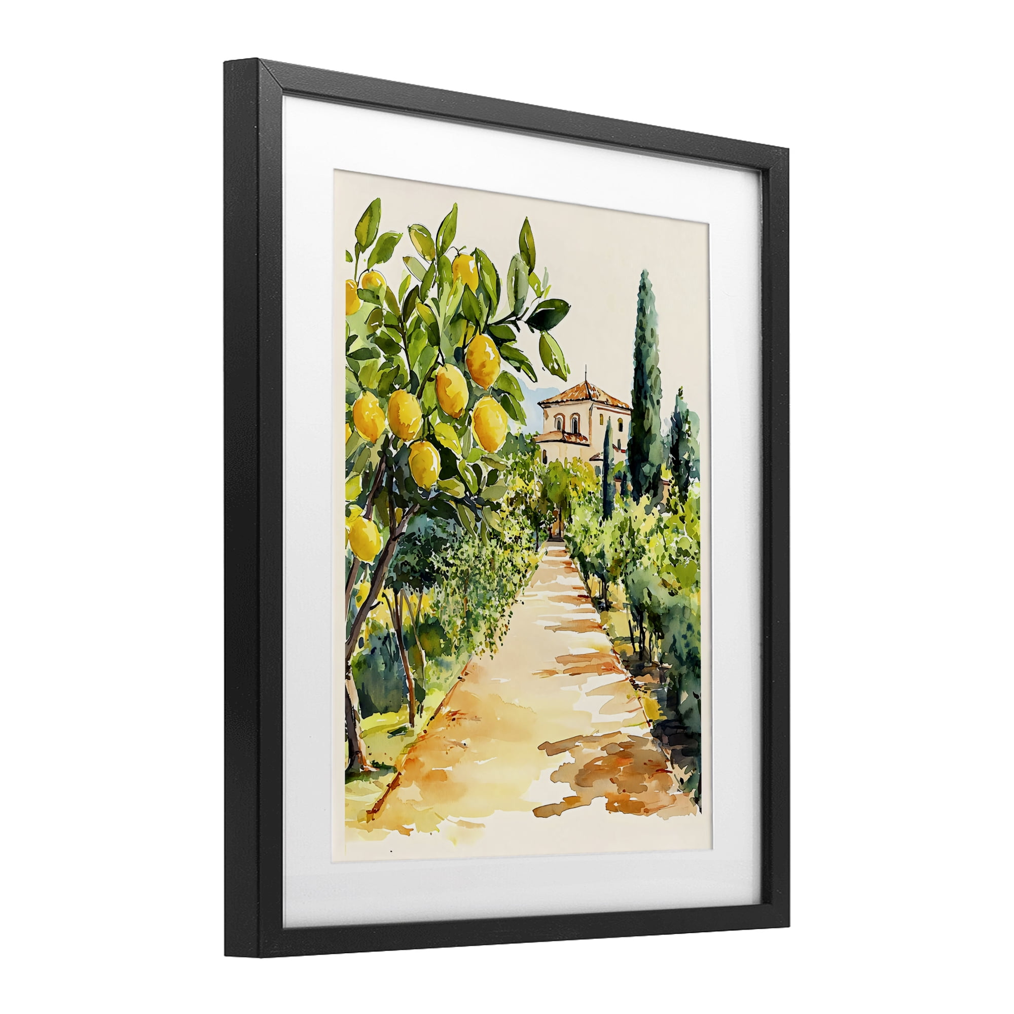 Stupell Industries Lemon Grove Pathway Black Framed Print Under Glass, design by LSR Design Studio