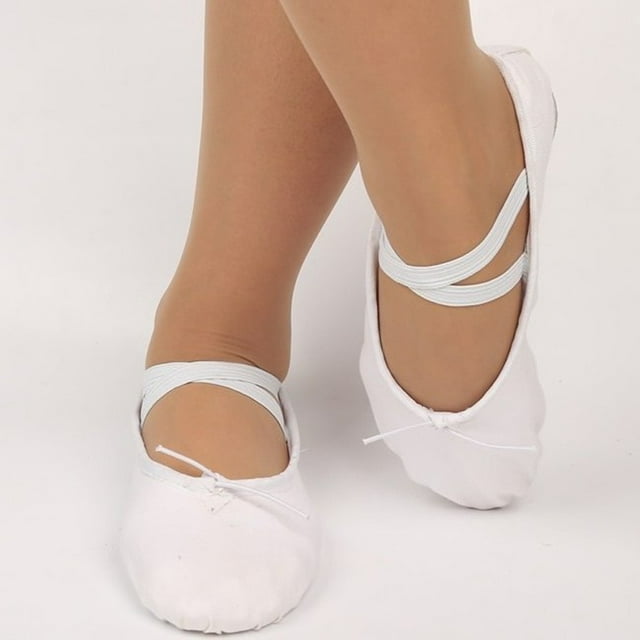 Ballet Shoes Split Sole Round Toe Flat Canvas Dancing Shoes for Children & Adults
