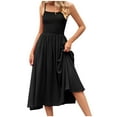thumbnail image 1 of Birdeem Mode Femmes Été Décontracté Imprimé Col en V Camisole Sans Manches Longue Robe, 1 of 6