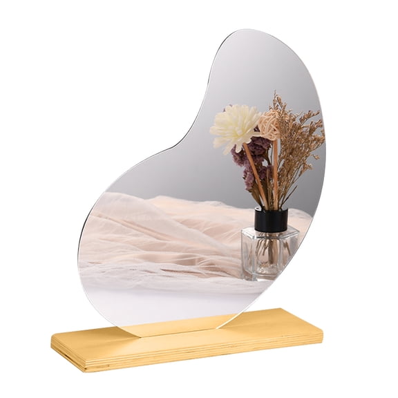 Wovilon Home Decor for Living Room Fashion Irregular Acrylic Mirror Desktop Desktop Makeup Mirror