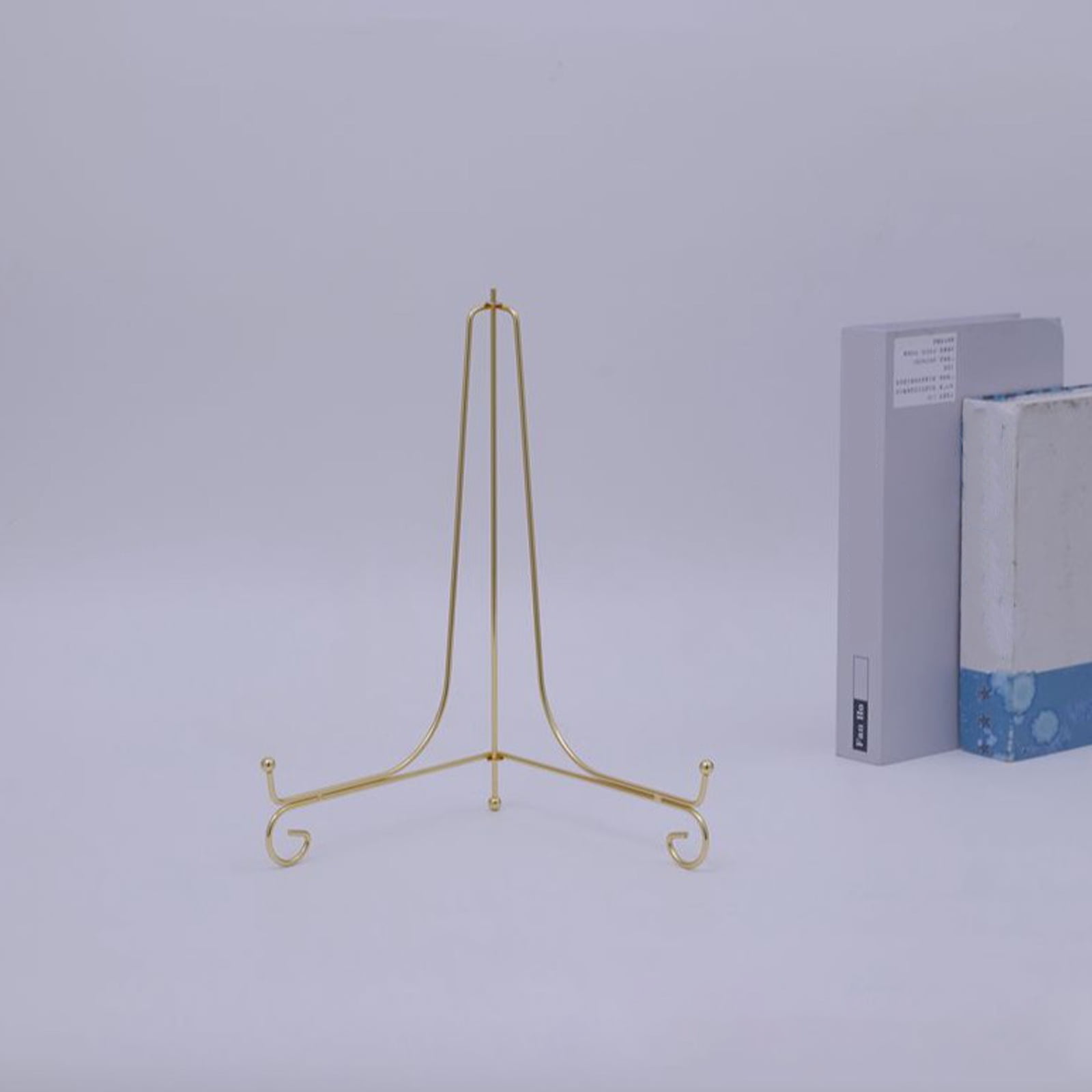 Effective Metal Plate Display Stands Elegant Storage Rack Portable Display Easels for Pictures, Plates and Artwork