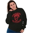 thumbnail image 4 of Funny Lazy Bones Skull Pun Humor Unisex Plus Fleece Graphic Sweatshirt Brisco Brands 2X, 4 of 5