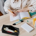 thumbnail image 4 of Polka Dot Pencil Case, Aesthetic Pencils Pouch, Large Capacity Pencils Case, Vintage Pen Pencil Pouch, Cute Pencil Case, Classroom Supplies,Black, 4 of 5