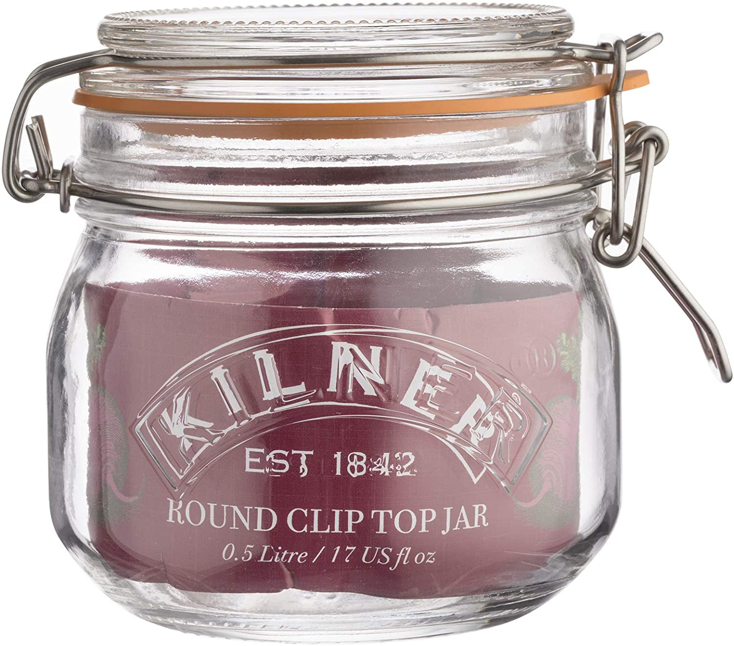 3 x Kilner Clip Top 0.5 Litre Square Storage Jar Jam Chutney Dry Food Stuffs NEW 