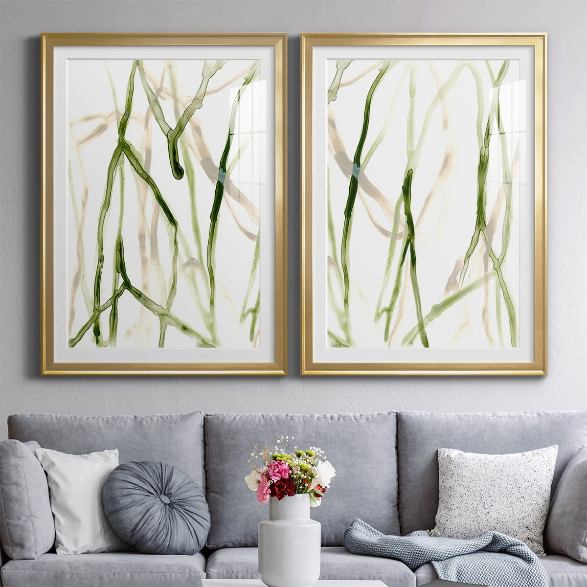 Wexford Home Runnel VII Premium Framed Print, 26.5" x 36.5" - Ready to Hang, Gold (Set of 2)