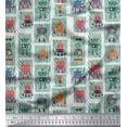 thumbnail image 1 of Soimoi Rayon Fabric Woodgrain Texture & Cartoon Machine Hardware Decor Fabric Printed Yard 56 Inch Wide, 1 of 3