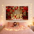 thumbnail image 6 of Gallickan Wall Tapestry, 71 x 45 Inch Valentine's Day Wall Decor, Wall Art with Love Theme, Room Covering for Home, Apartment Seasonal Decoration, D, 6 of 6