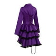 thumbnail image 7 of KONDYS Womens Jacket Tailcoat Buttons Decorated Flowy Special Interesting Performance, 7 of 7