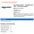 thumbnail image 2 of Rear Shock Absorber - Compatible with 1986 - 1994 Pontiac Sunbird 1987 1988 1989 1990 1991 1992 1993, 2 of 2