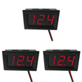 thumbnail image 1 of Medidor voltaje DC4.5V-30V Voltímetro impermeable 0 56 pulgadas para motocicleta automóvil () Rojo, 1 of 6