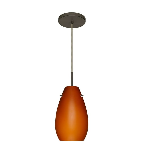 Besa Lighting 1Jt-412680 Pera 1 Light Cord-Hung Mini Pendant - Bronze