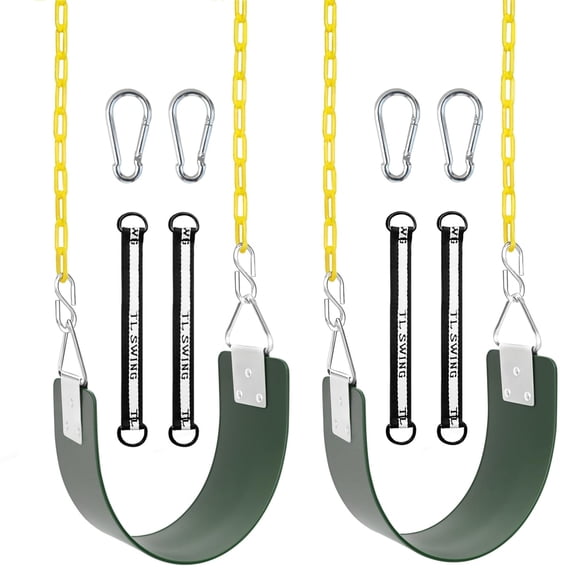 Swing Set GAMKII, paquete de 2 cadenas de goma EVA verde, 168 cm