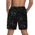 thumbnail image 4 of Gaeub Dinosaur Mens Swim Trunks Stretch Beach Shorts Quick Dry for Men Swim Shorts Swimwear with Pockets- Small, 4 of 9