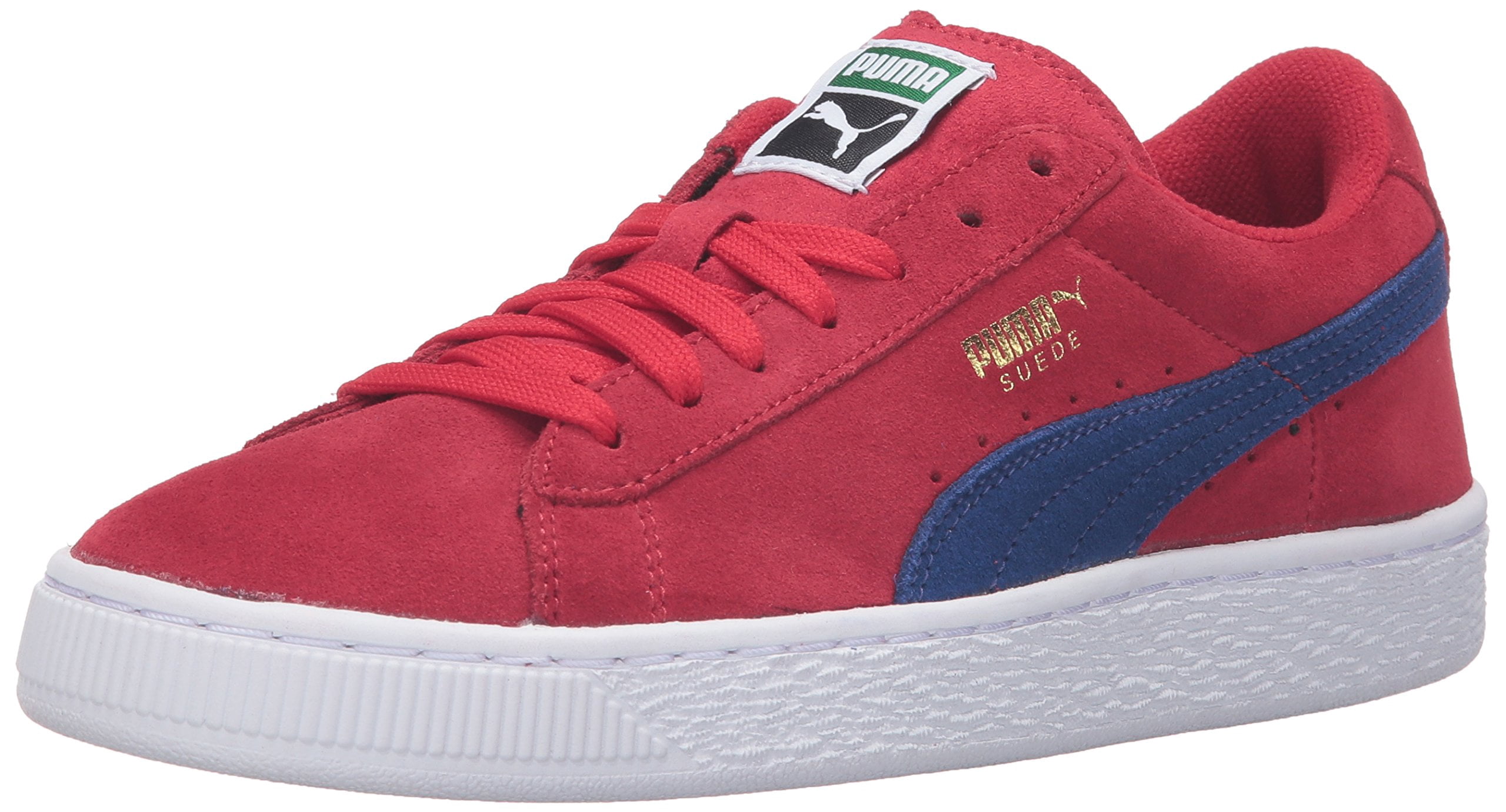 PUMA Suede JR Classic Kids Sneaker (Little Kid/ Big Kid), Barbados Cherry/Mazarine  Blue - Walmart.com