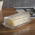 thumbnail image 4 of Glass Butter Dish for Countertop Butter Holder Clear Butter Keeper Container Plate Covered Keeper Holder Serving Cheese, 4 of 5