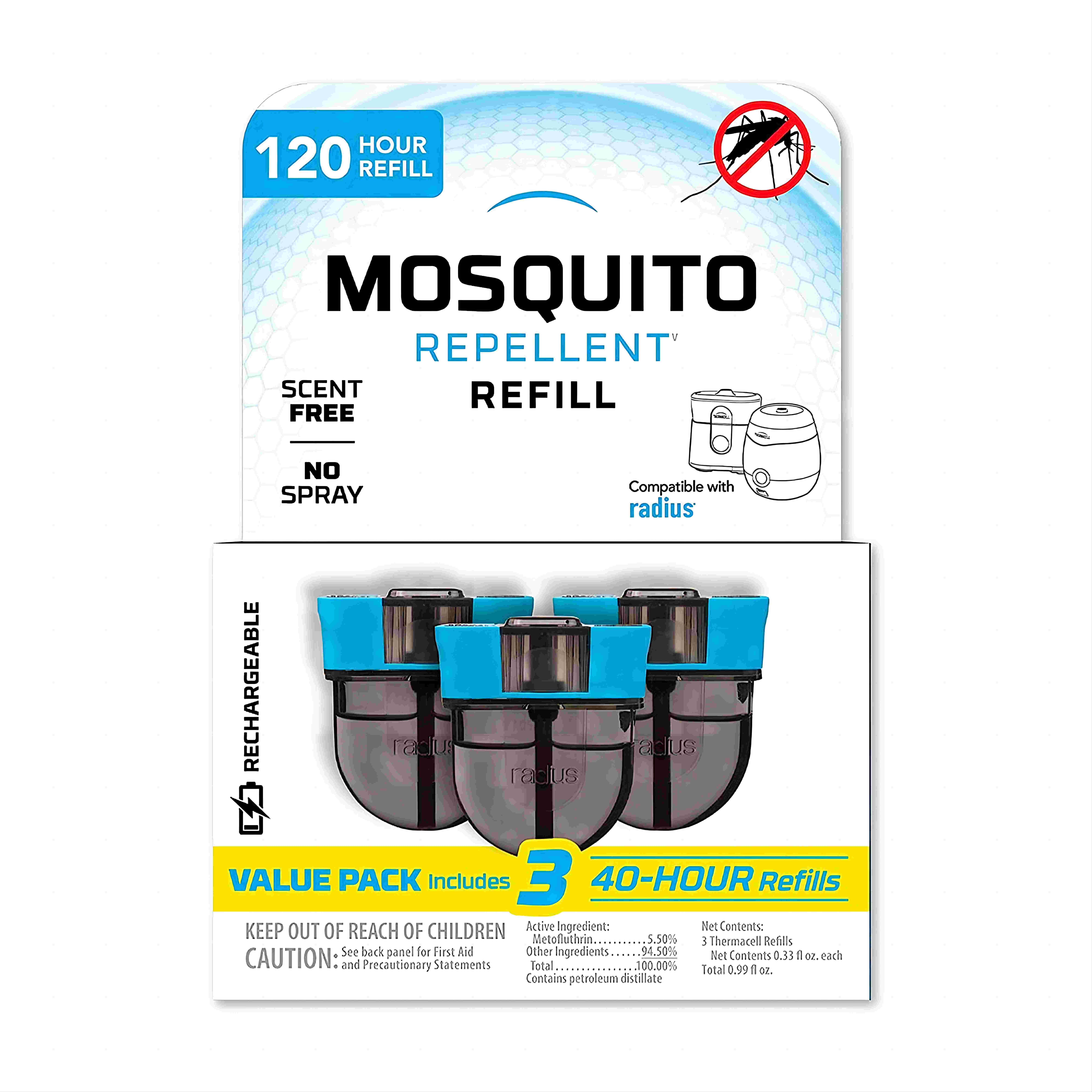 Thermacell Formula Provides 20 Foot Protection Zone, Highly Effective Mosquito Repellent