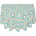 thumbnail image 5 of Newbridge Geometric Whimsy Tie Dye 60 x 84 inch Oval Flannel Backed Vinyl Tablecloth, 5 of 7